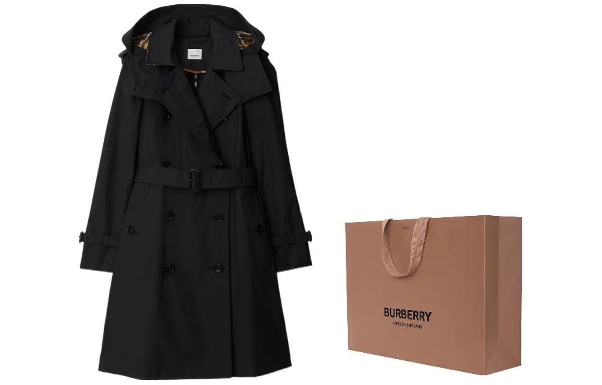 Тренч Burberry SS24, женский, черный — фото 4
