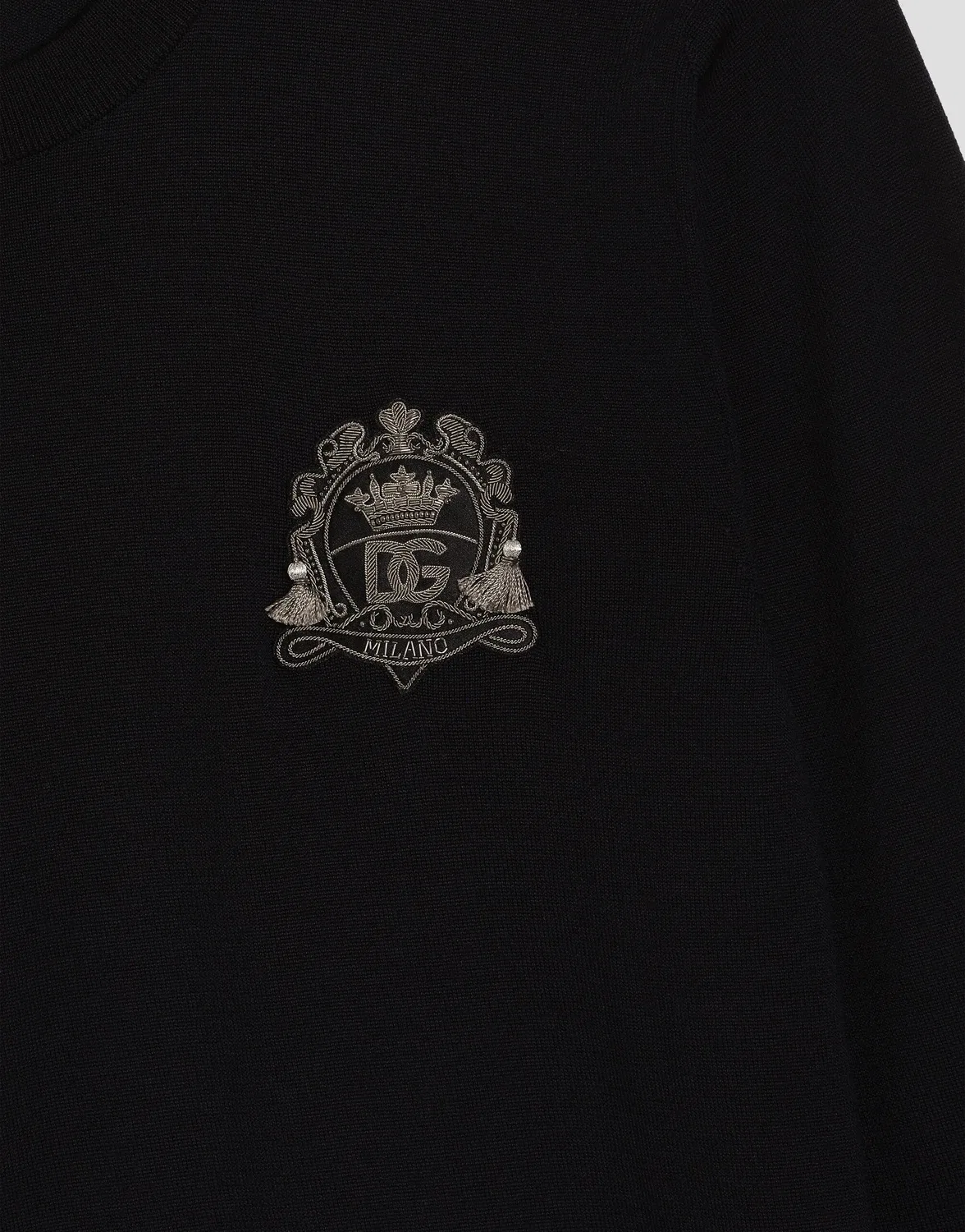 Пуловер из чистой шерсти DOLCE & GABBANA, синий — фото 3