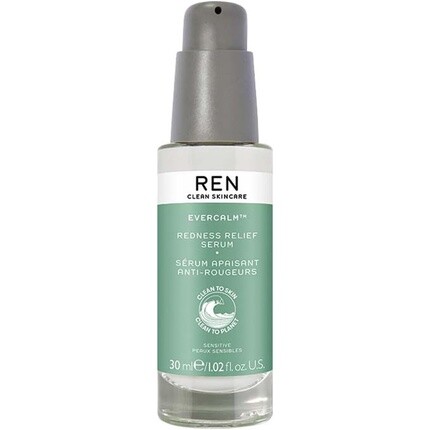 

Clean Skincare Evercalm Сыворотка для снятия покраснений Быстродействующая сыворотка для уменьшения и снятия покраснений Успокаивающая чувствительная кожа 30 мл, Ren