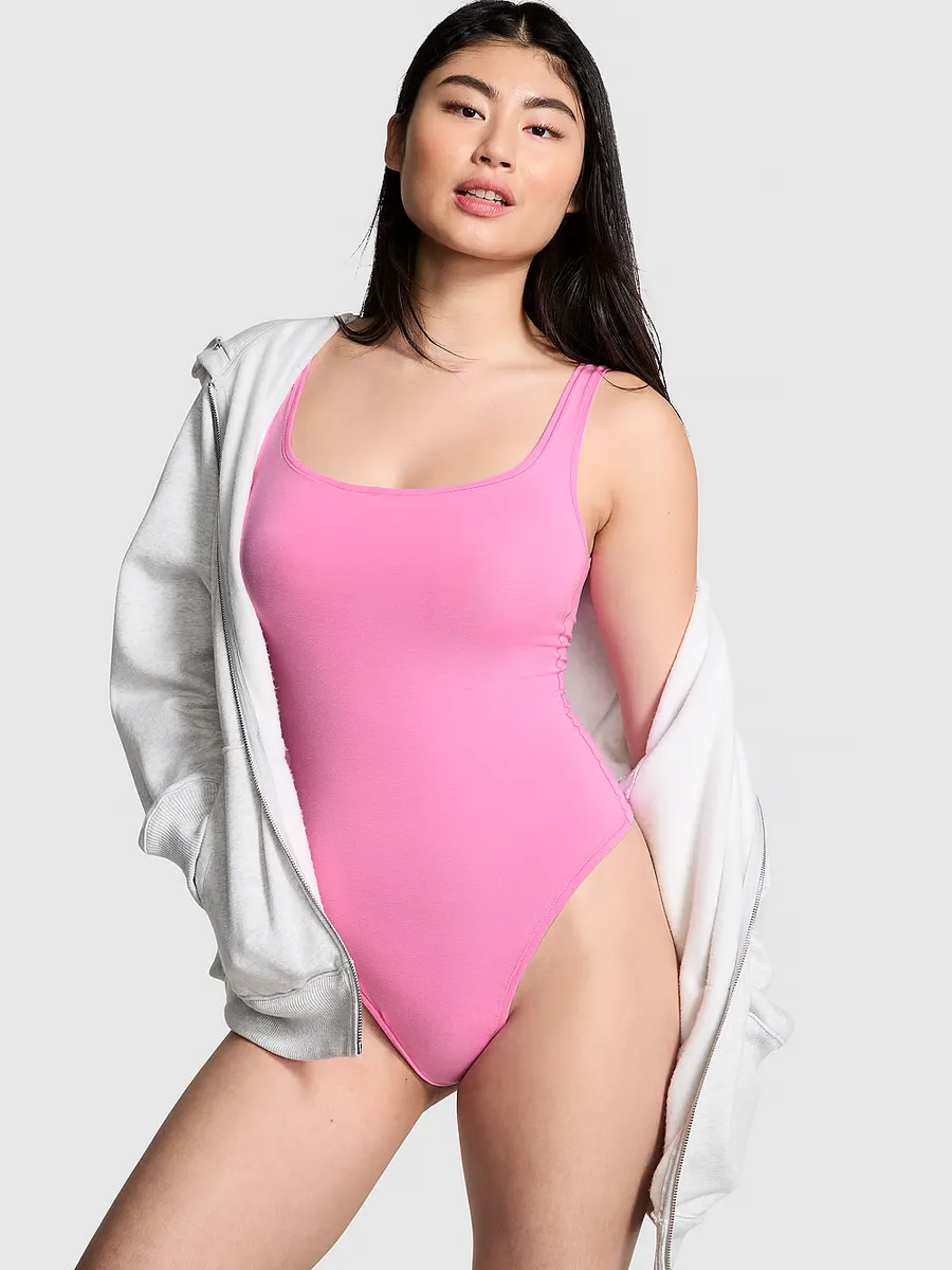 

Базовое хлопковое боди Pink, фуксия/розовый