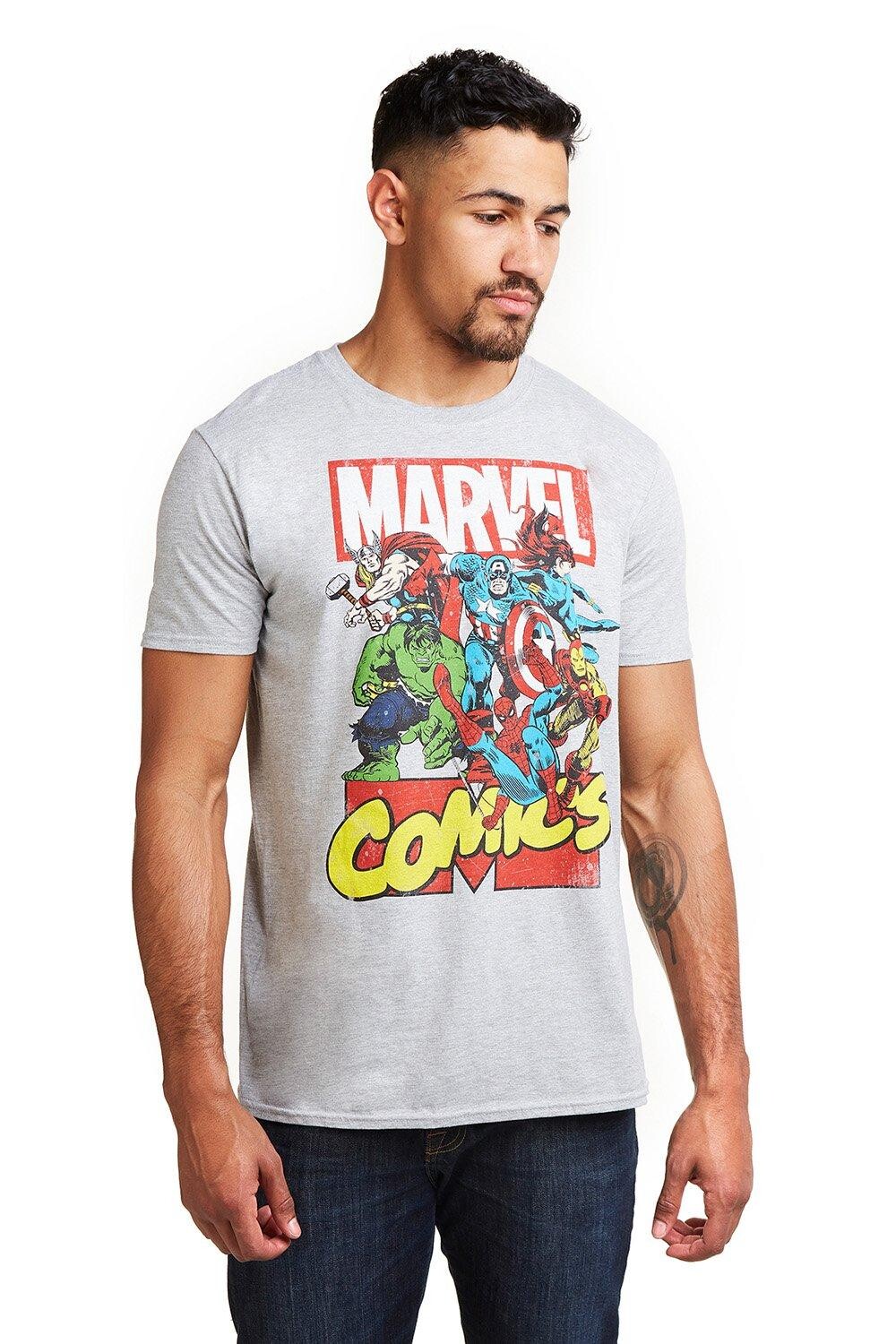 

Хлопковая футболка Call Out Marvel, серый