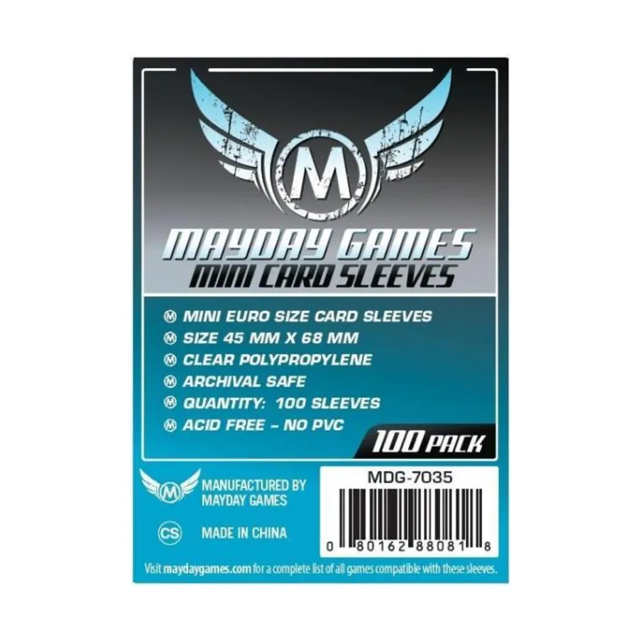 

Мини-карточки евро (100), Board Game Sleeves (Mayday Games)