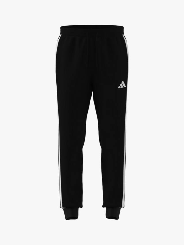 

Мужские незаменимые флисовые брюки в три полоски adidas, черный/белый