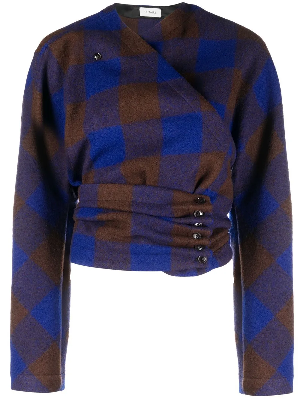 

Блузка в клетку LEMAIRE, синий