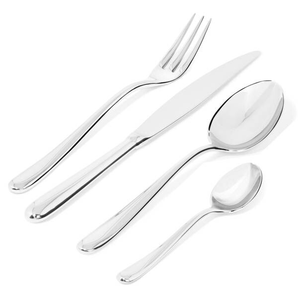 

Столовые приборы caccia 24 шт. Alessi, серебряный