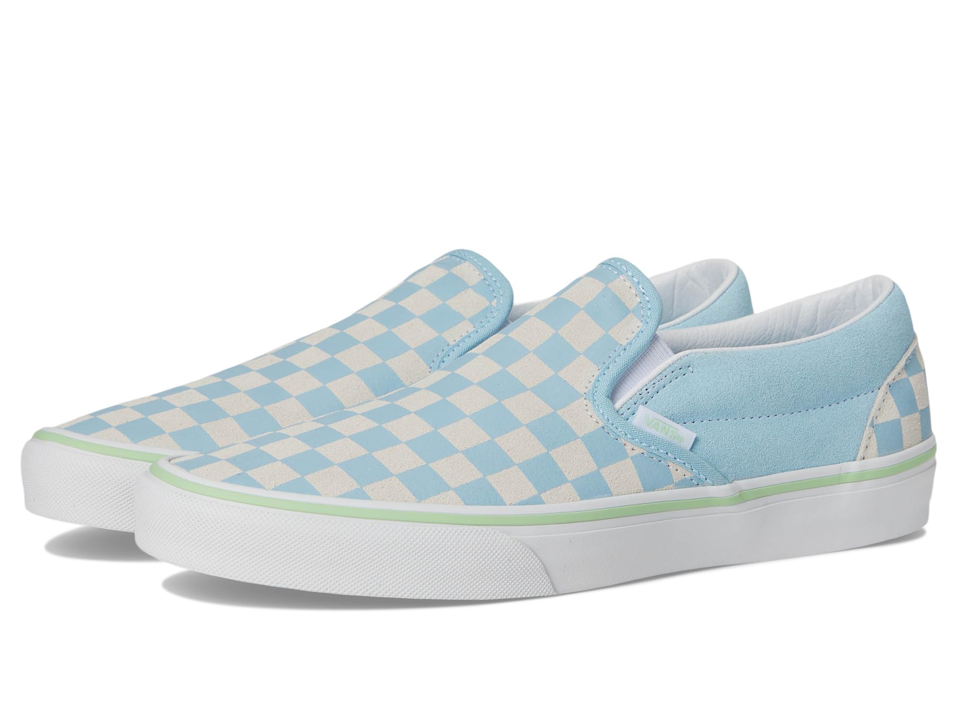 Кроссовки Vans Classic Slip On Checkerboard, Checkerboard Crystal BlueSee Less