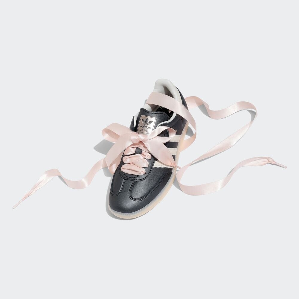 Кроссовки Adidas Samba OG Ribbon Lace, цвет Black/Off White/Wonder Quartz — фото 4