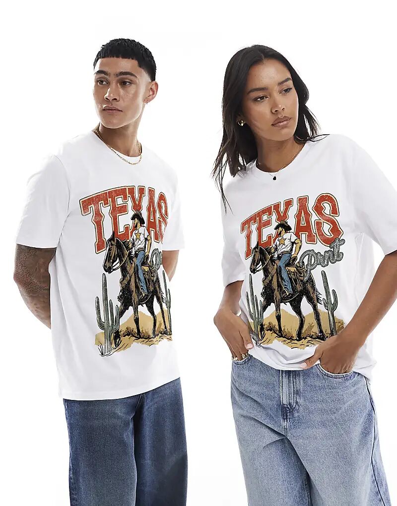 

Футболка PRNT texas белого цвета