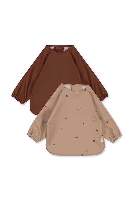 

Слюнявчик для кормления с рукавами, 2 шт Konges Sløjd, бежевый