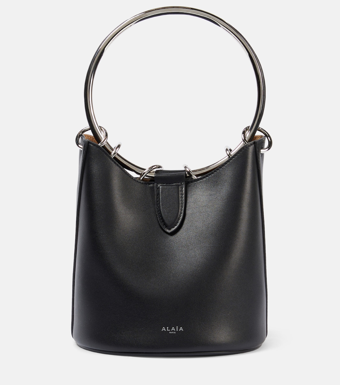 

Кожаная сумка-ведро Ring Medium Alaïa, нуар