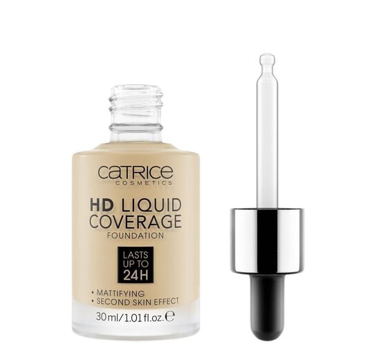 

Матирующая основа для лица 036 Hazelnut Beige, 30 мл Catrice, HD Liquid Coverage Foundation 24H