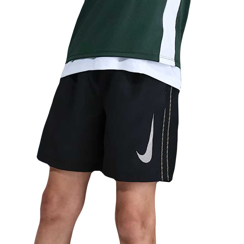 Короткие шорты для младших школьников Grade School Nike, черный/красный/белый — фото 4