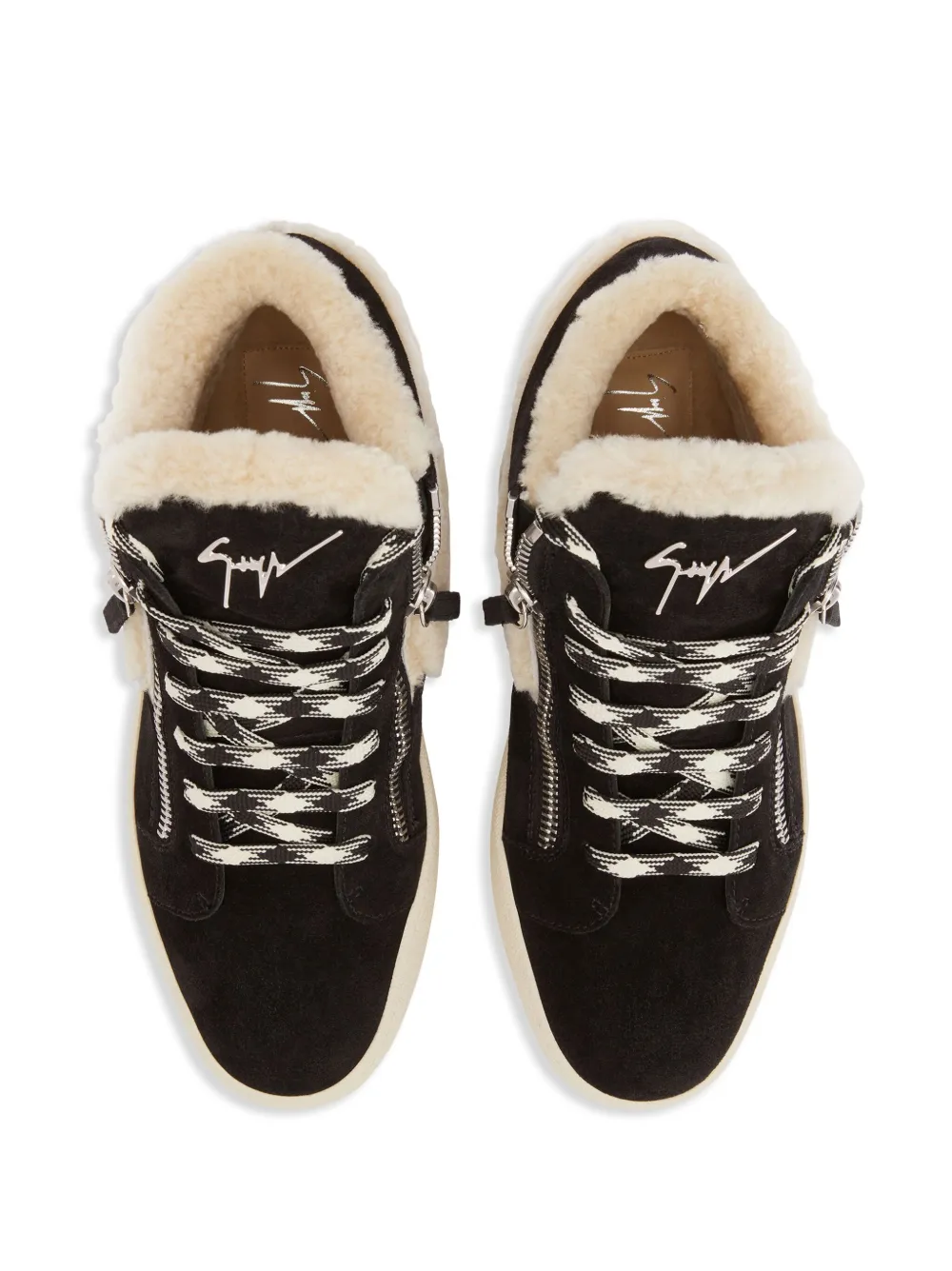Кеды Kriss Ice с овчиной Giuseppe Zanotti, черный — фото 4