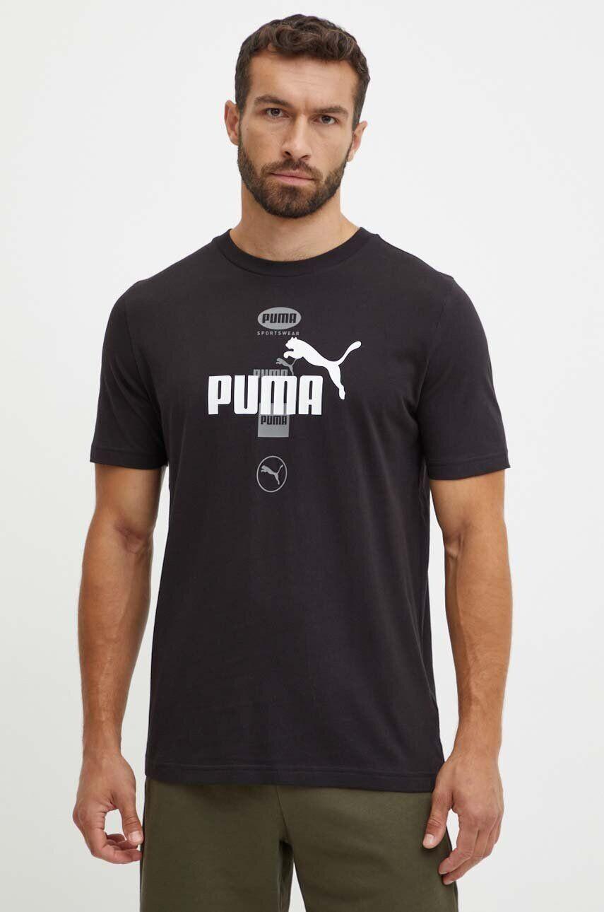 

Хлопковая футболка Puma, черный