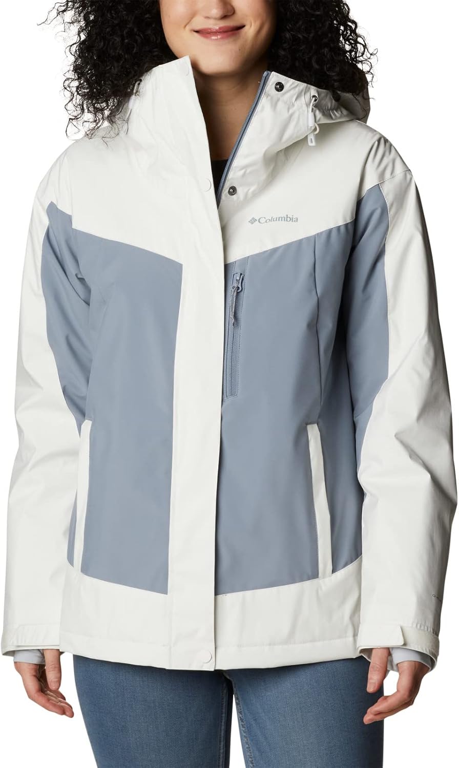 

Columbia женская утепленная куртка Point Park, White Sheen/Tradewinds Grey