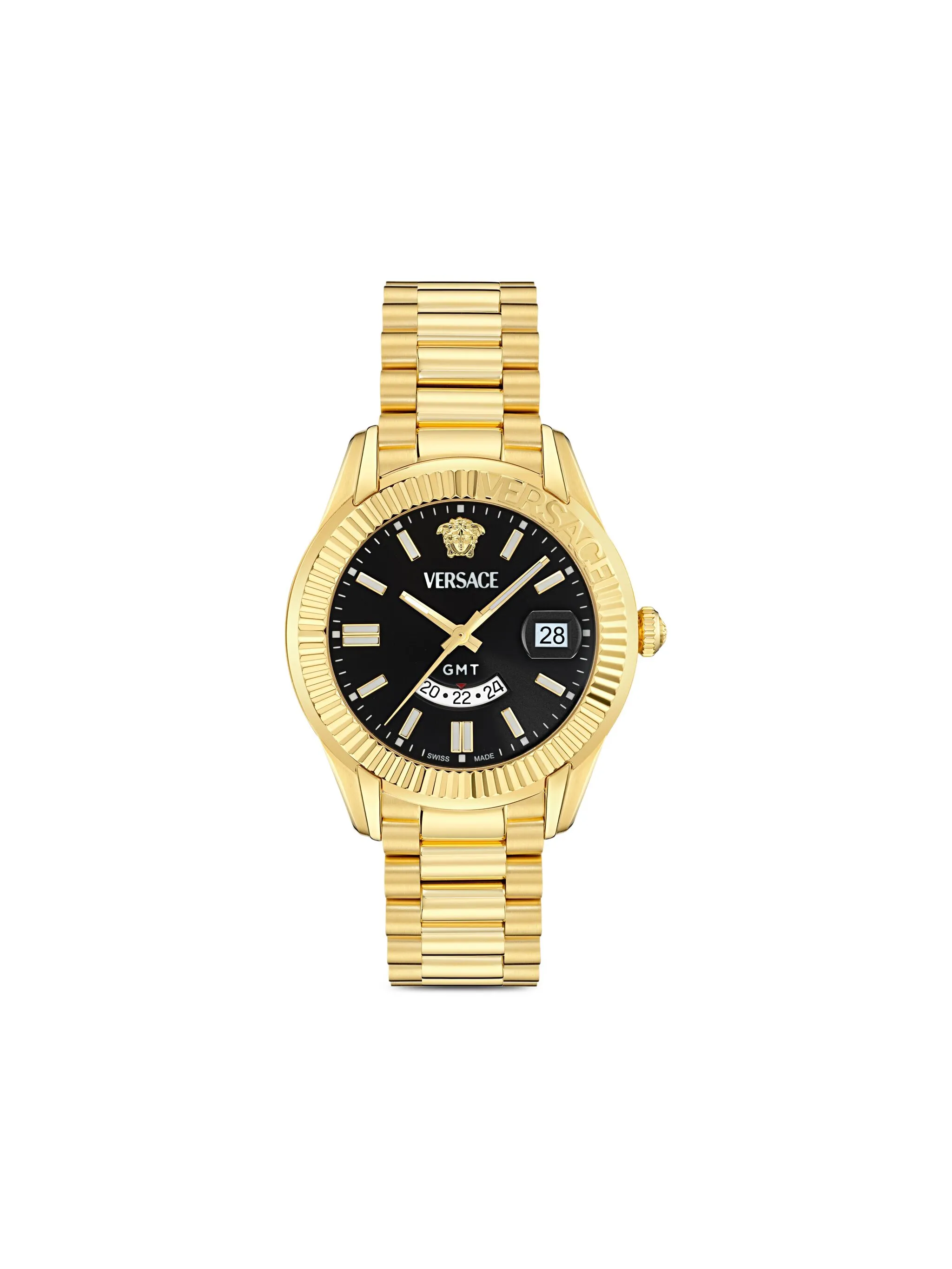 

Наручные часы Greca GMT Fluted 41 мм Versace, черный