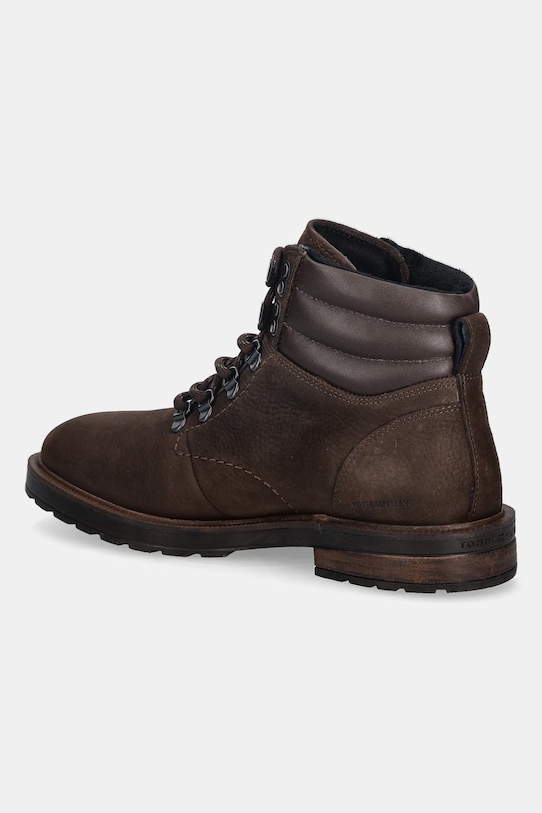 Ботинки HILFIGER WRM HOOK BOOT из нубука с заклепками Tommy Hilfiger, коричневый — фото 3