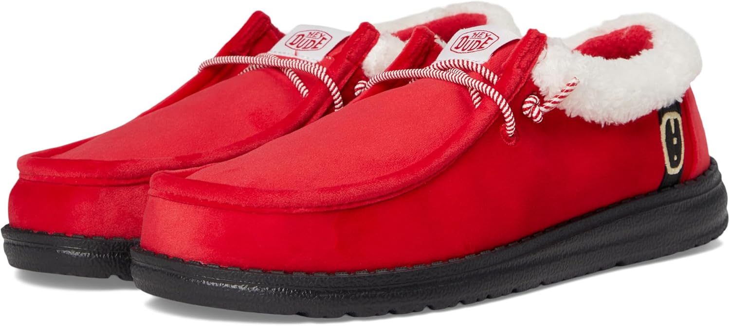 

Детские лоферы Hey Dude Kids Wally Santa Claus Heydude, красный