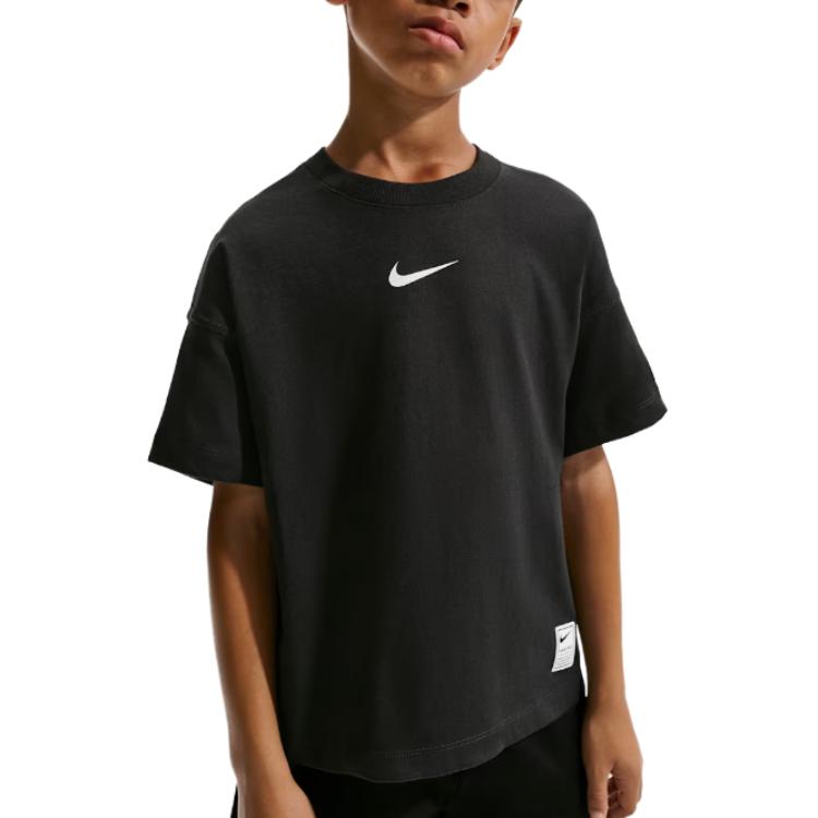 

Футболка для детей с круглым вырезом Nike, черный