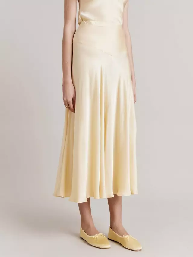 

Юбка Ghost Diana Bias Cut Satin Maxi, цвет lemon