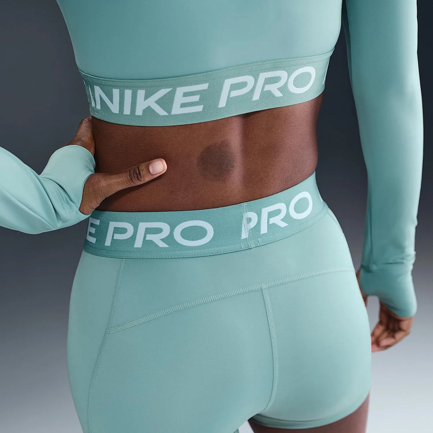 Шорты женские Nike Pro Dri-FIT, 3 дюйма, Cannon/White — фото 4
