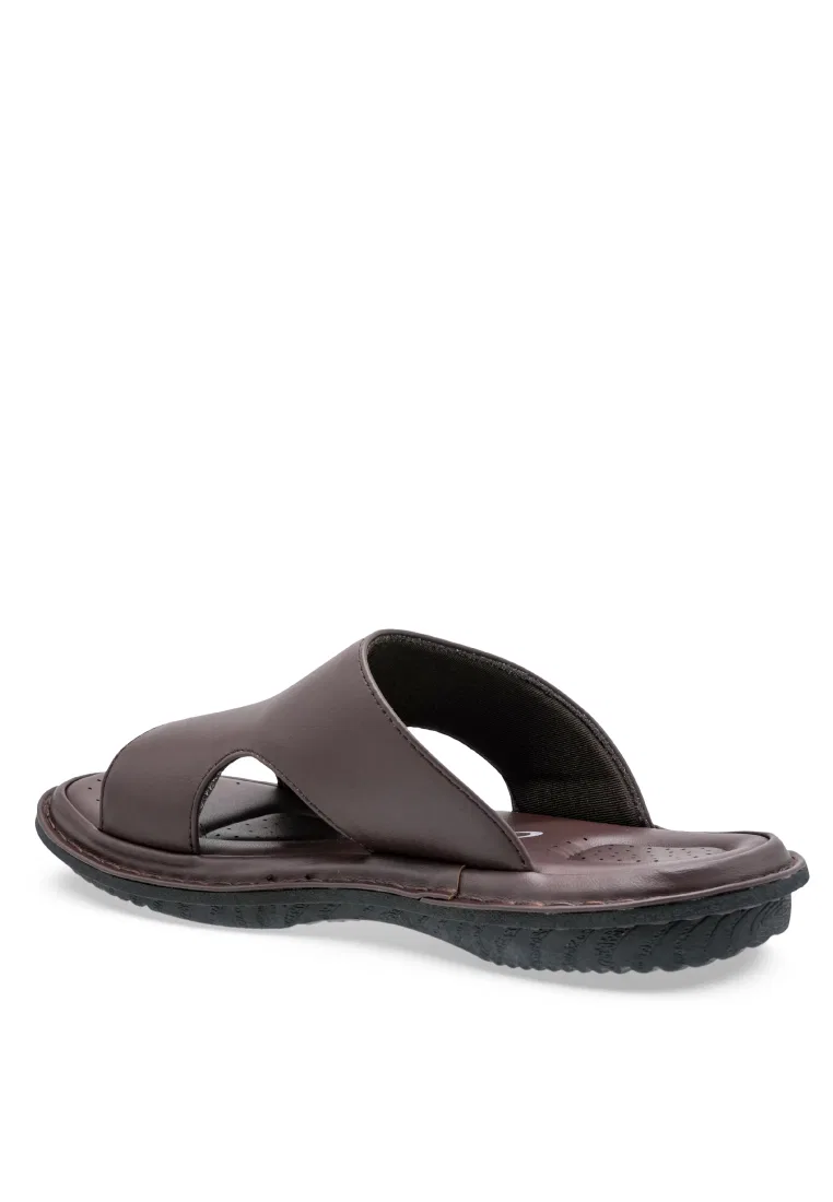 Мужские сандалии slip-on, искусственная кожа, классические повседневные, модель 260141276 Louis Cuppers, кофейный — фото 3