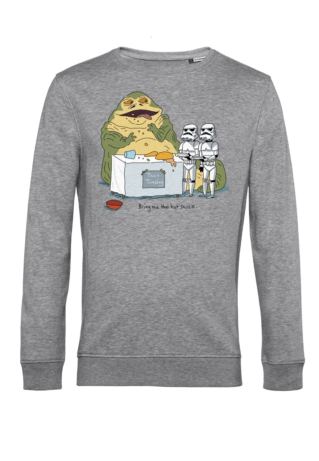 

Толстовка STAR WARS: CLASSIC BRING ME THE HOT SAUCE Star Wars, цвет Mottled Light Grey