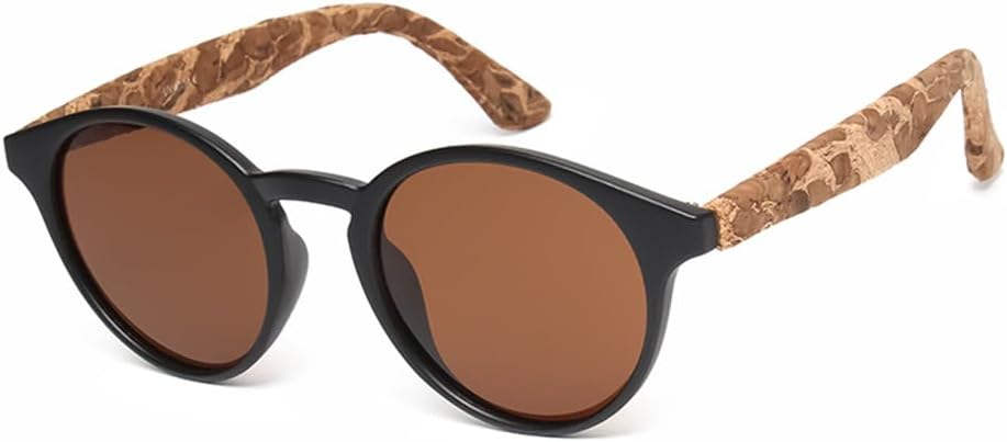 

Модные круглые поляризованные солнцезащитные очки с текстурой дерева для мужчин и женщин, винтажные дизайнерские солнцезащитные очки для вождения, рыбалки, с защитой от УФ-излучения UV400 UJNHGQ, C9