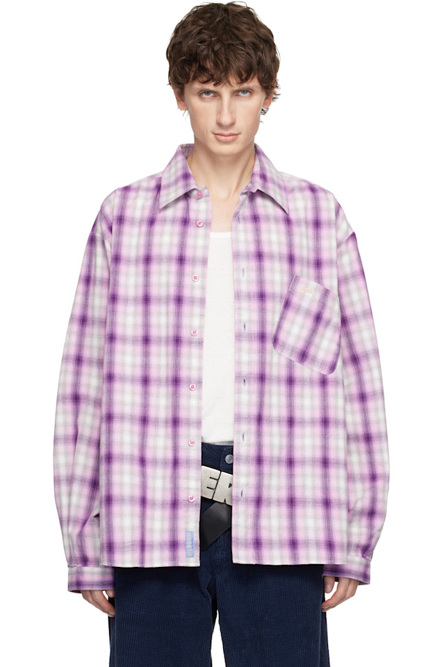 

Рубашка в клетку Erl, фиолетовый