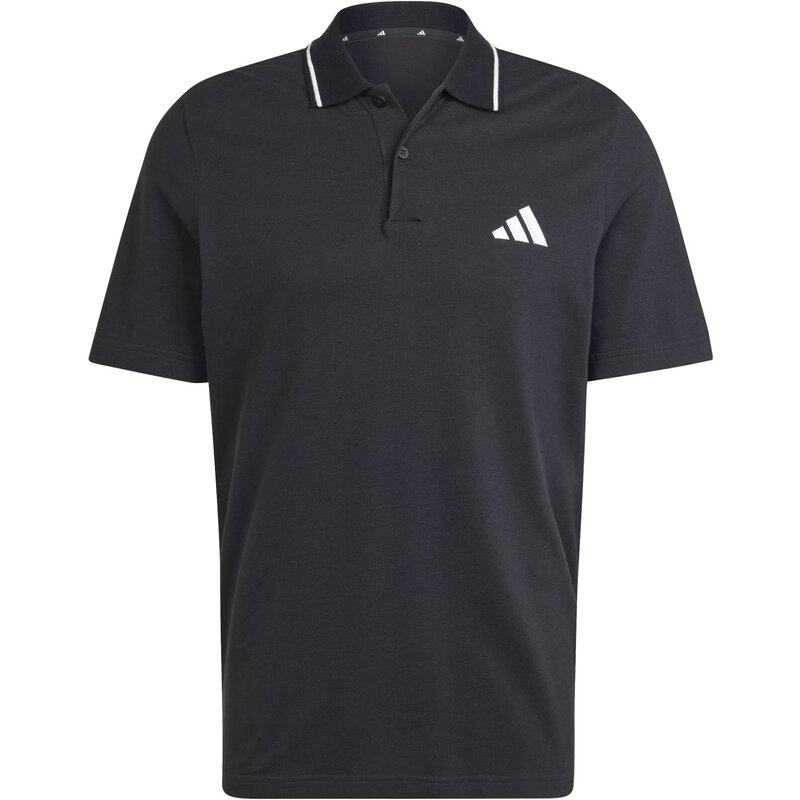 

Polo Essentials из пике с маленьким логотипом Adidas, черный