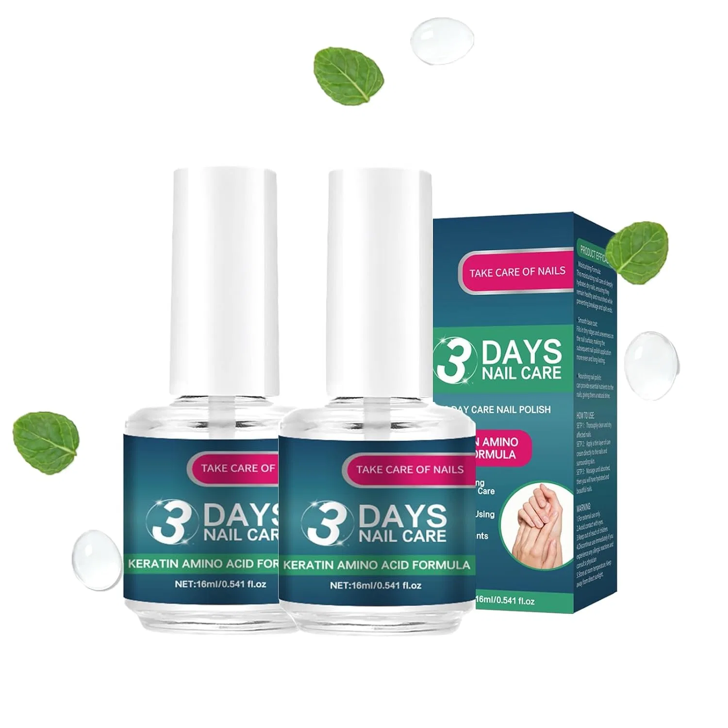 Масло для кутикулы «3 Days Nail Care Oil» для ломких ногтей, 2 шт. Auriskin, 2 Pieces.