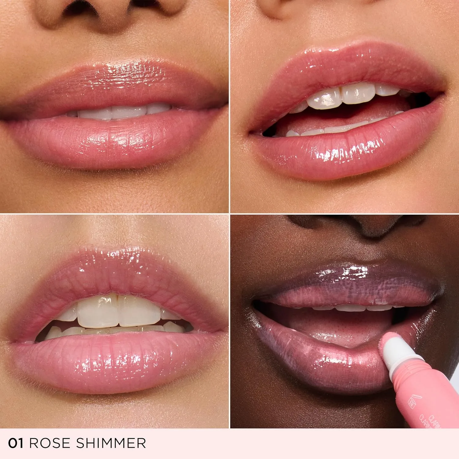 Блеск для губ Clarins Lip Perfector | Увлажняющий и придающий объем губам пептидный блеск | Мгновенный блеск с полупрозрачным мерцающим финишем | Нелипкая текстура с ароматом ванили | 0,35 унции, 01 Rose Shimmer - Soft Cool Pink — фото 2