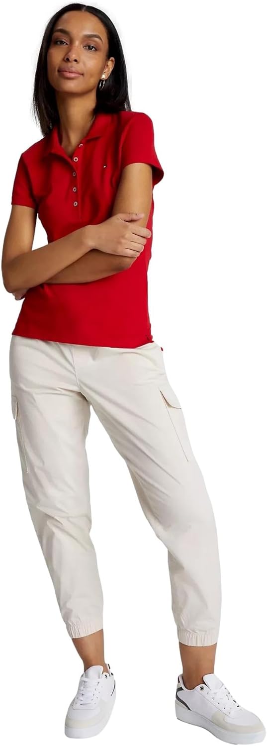 

Женская легкая толстовка с капюшоном и логотипом Tommy Hilfiger, Primary Red.