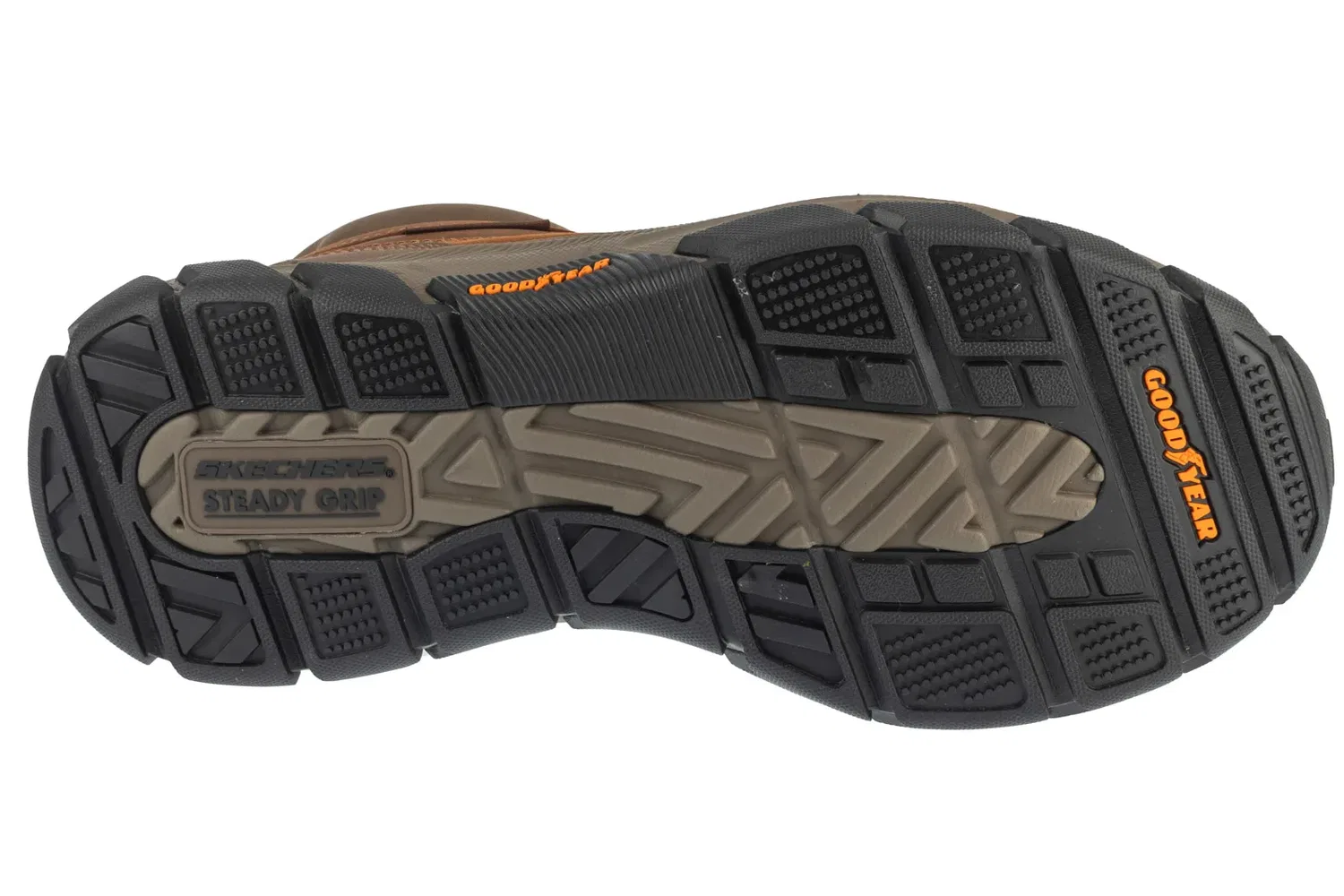 Ботинки из кожи с брендом Skechers, коричневый — фото 4