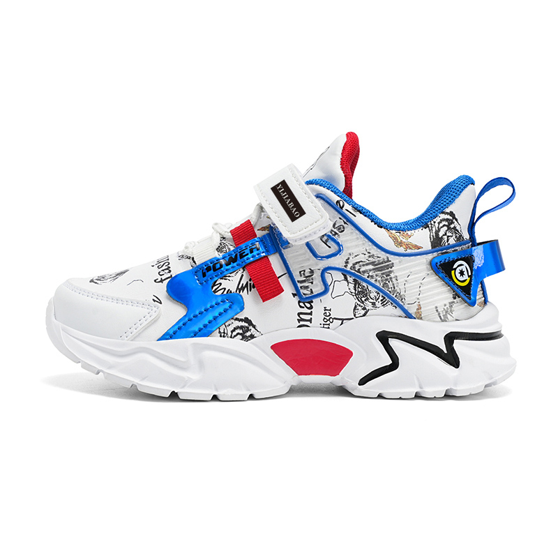 

Нескользящие, дышащие, легкие, амортизирующие низкие кроссовки для детей Yi Jiabao, синий