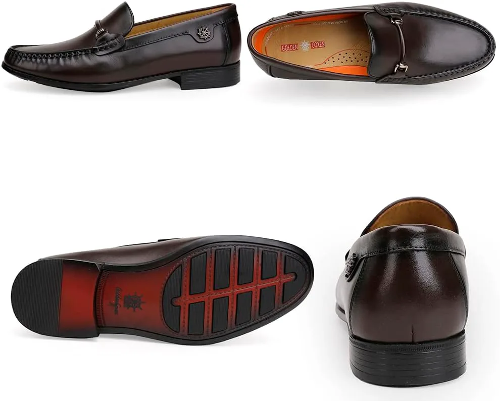 Кожаные туфли для мужчин, роскошные классические туфли Moc-toe Penny Bit Slip-on Locafer для мужчин Generic, коричневый — фото 2
