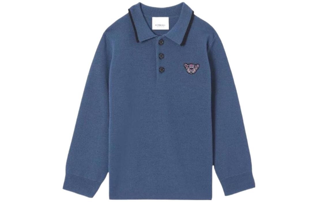 

Детская рубашка-поло Burberry, цвет Blue