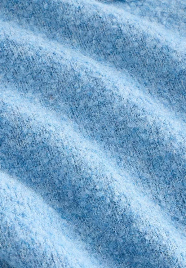 Джемпер стандартного кроя с воротником-стойкой и карманом Next, Light Blue/Pink Tipped — фото 3