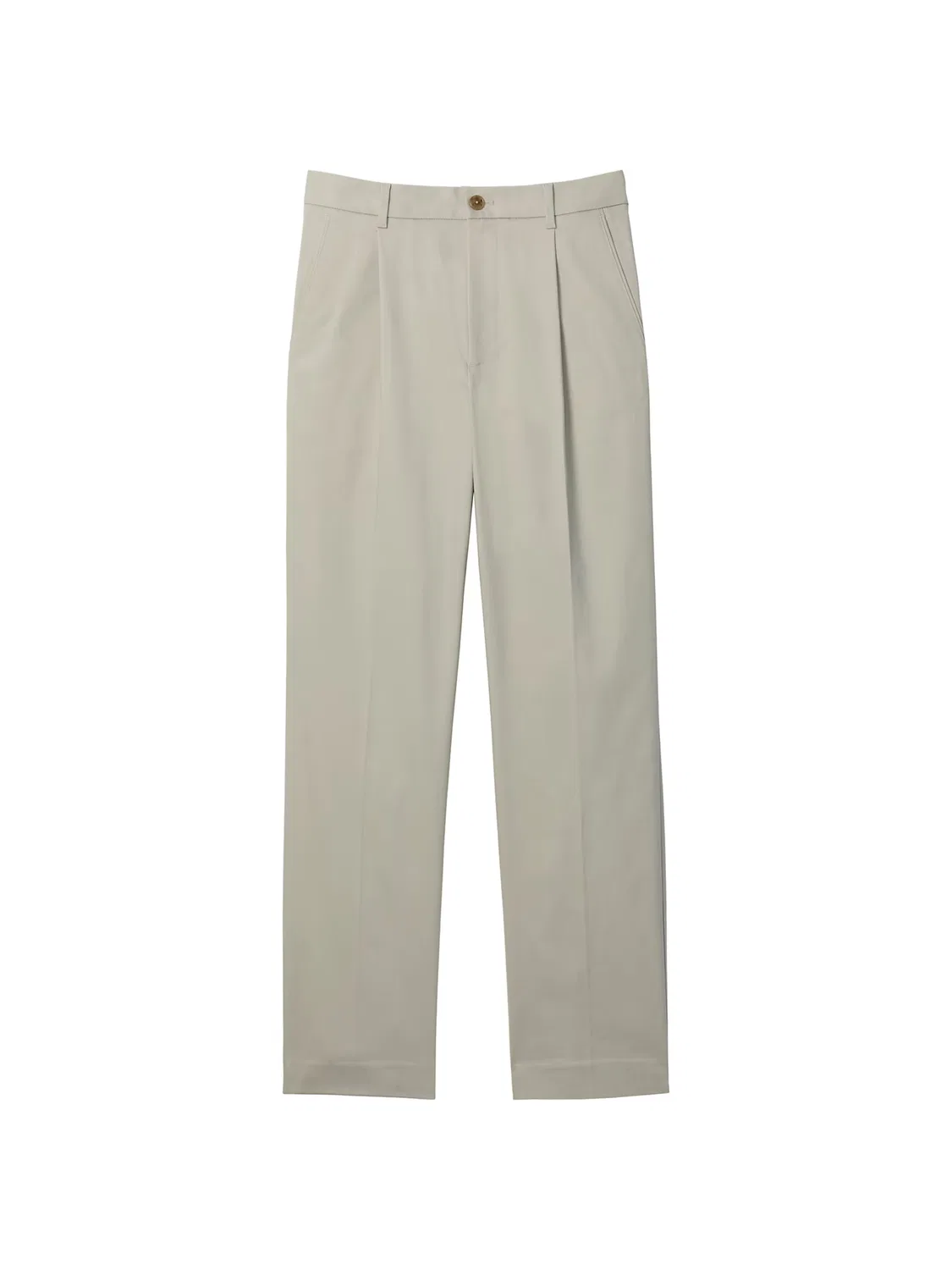 Брюки Calvin Klein Regular со складками спереди, бежевые