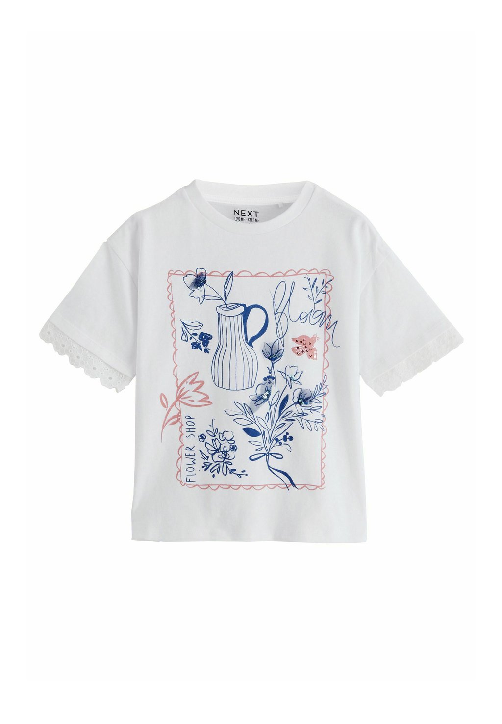 

Футболка с принтом FLORAL GRAPHIC Next, белый