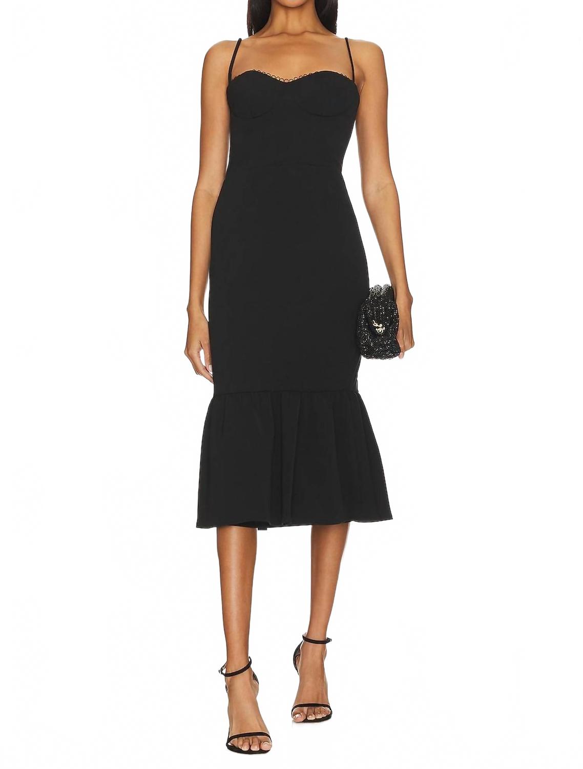 

Сарая Миди платье в черном цвете Katie may