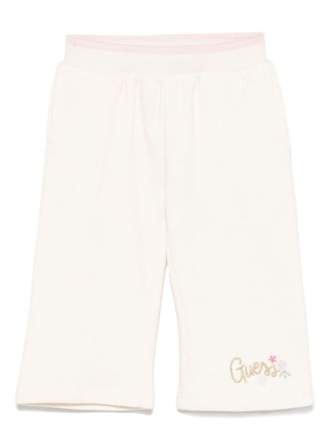 

Guess kids спортивные брюки с вышитым логотипом, белый