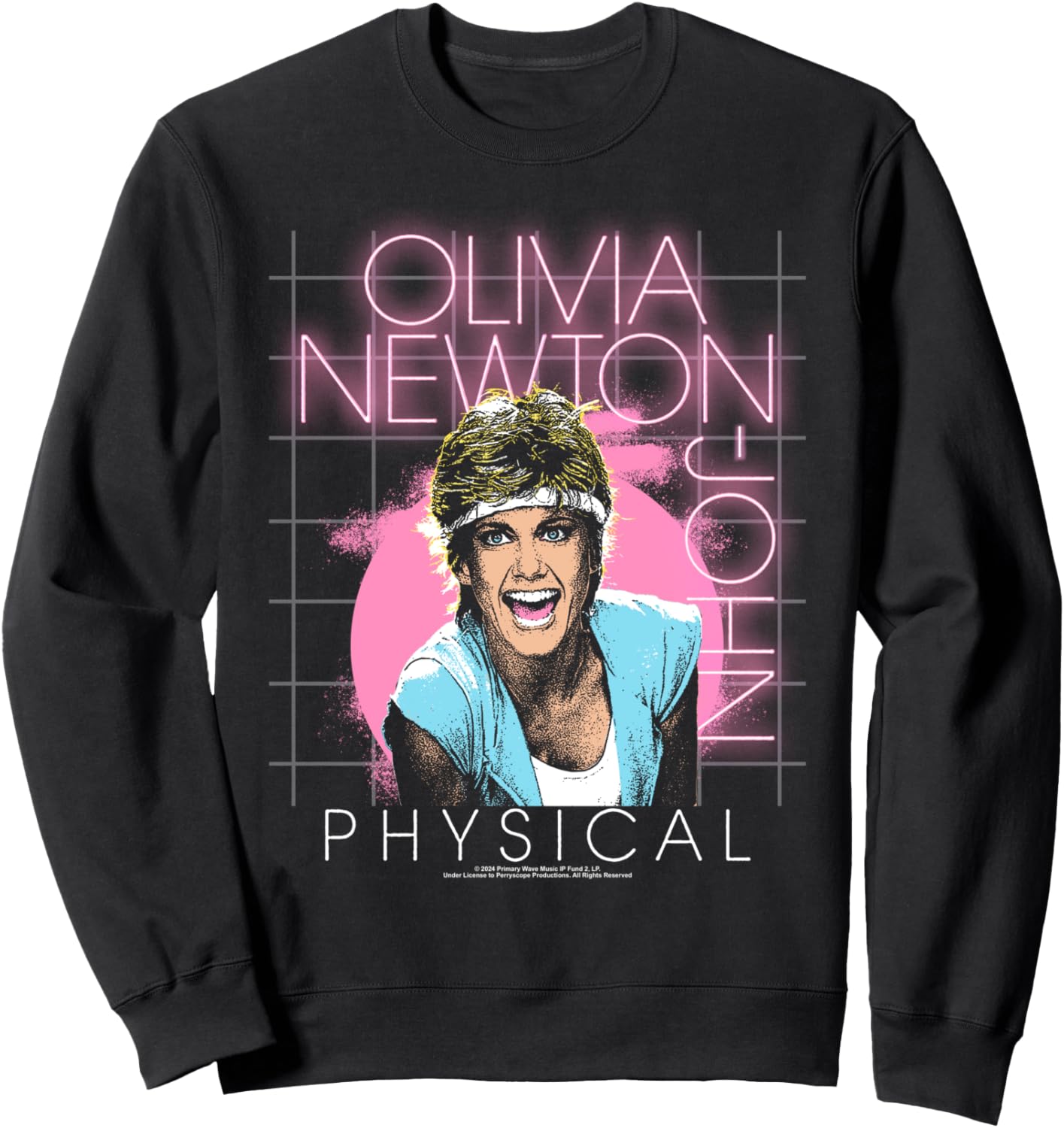 

Толстовка Olivia Newton-John Let's Get Physical, черная Popfunk