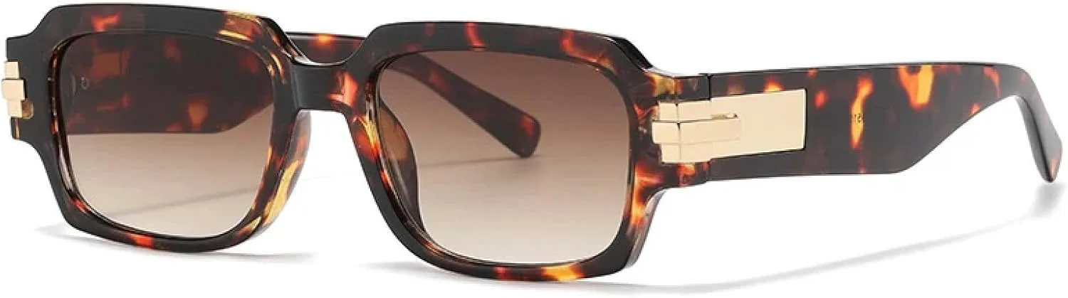 

Классические солнцезащитные очки для женщин и мужчин, модные, роскошные, винтажные, для путешествий, с защитой от УФ-излучения UV400 TVTBBVV, Leopard Tea