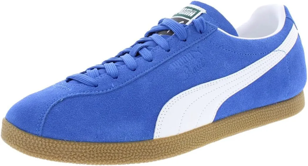 Мужские кроссовки PUMA Brasil на шнуровке для повседневной носки - оранжевые, ярко-синий/белый/синий