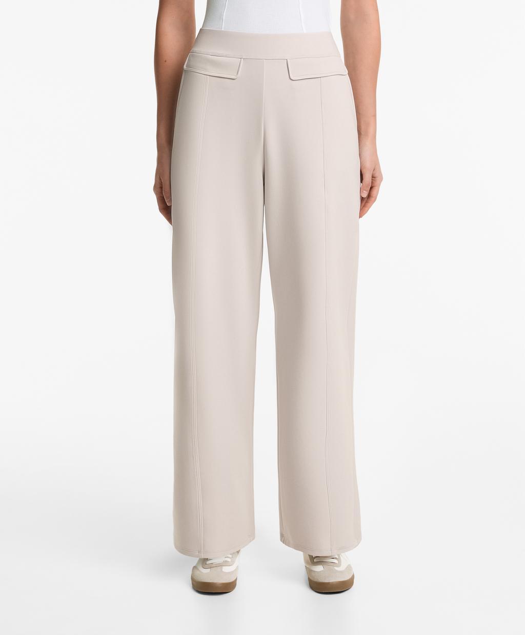 

Облегающие брюки с эффектом неопрена Oysho, цвет Pale Taupe