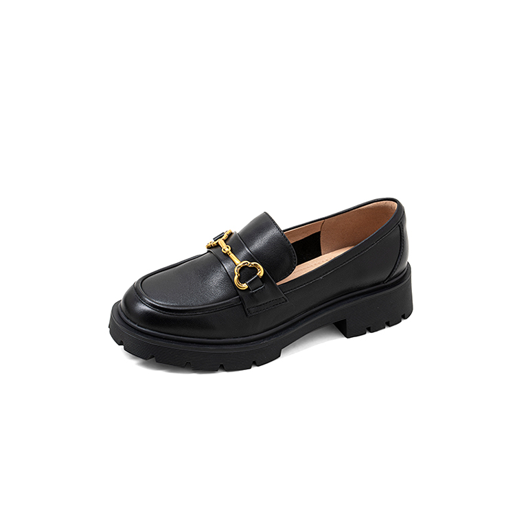 COMELY Женские лоферы на каблуке 3,5 см черные из черной телячьей кожи, цвет Black Cow Leather