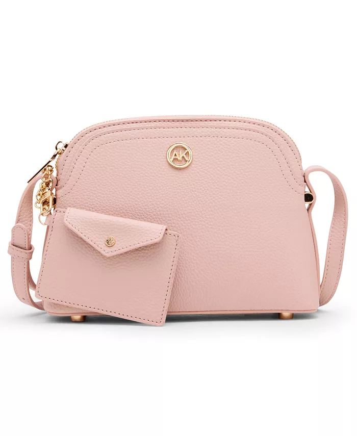 

Кросс-боди Dome Zip Top с отстегивающимся картхолдером Anne Klein, розовый