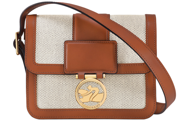 

Сумка кросс-боди Box-Trot LONGCHAMP, коричнево-белая