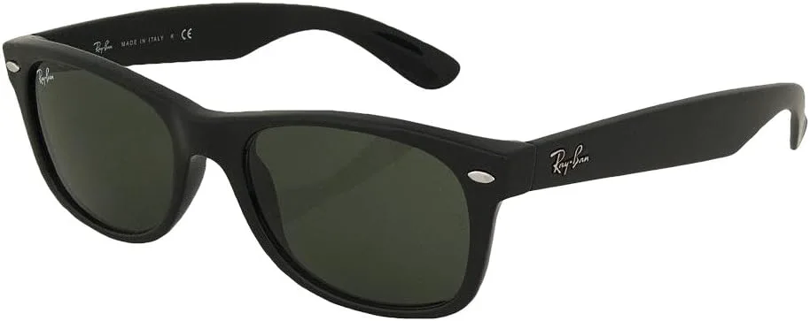 

Солнцезащитные очки Ray-Ban New Wayfarer (матовая черная оправа, 55 мм), матовая черная оправа, линзы Solid Black G15, 55 мм (неполяризованные), Matte Black